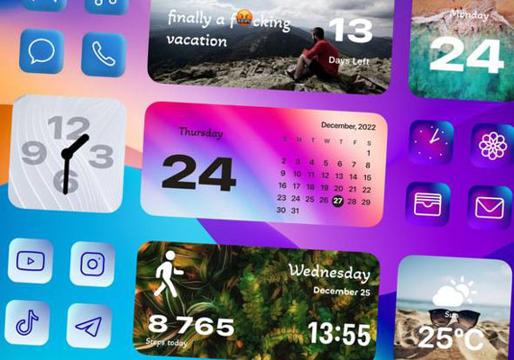iOs приложение с набором виджетов: погода, фитнес, счетчики, часы и прочее. Так же в приложении сделан каталог пакетов иконок и обои для рабочего стола iPhone/iPad.